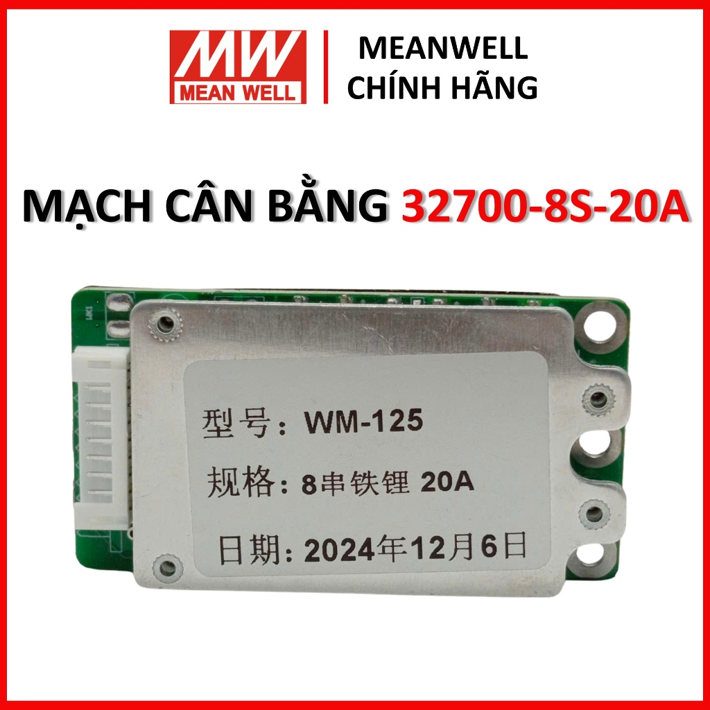 Mạch sạc pin 32700 8S 20A LiFePO4 có cân bằng, mạch BMS 8S 20A 8 cell 3.2V sạc cân bằng và bảo vệ pi