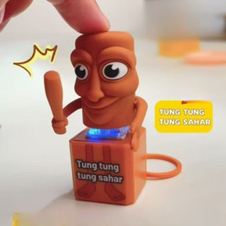 [Bản Tiếng Việt] Móc Khoá Tung Tung Sahur, MK Tích Đức Tịnh Tâm Kèm Giọng Nói Đèn Led Móc Khoá Keycap Dễ Thương