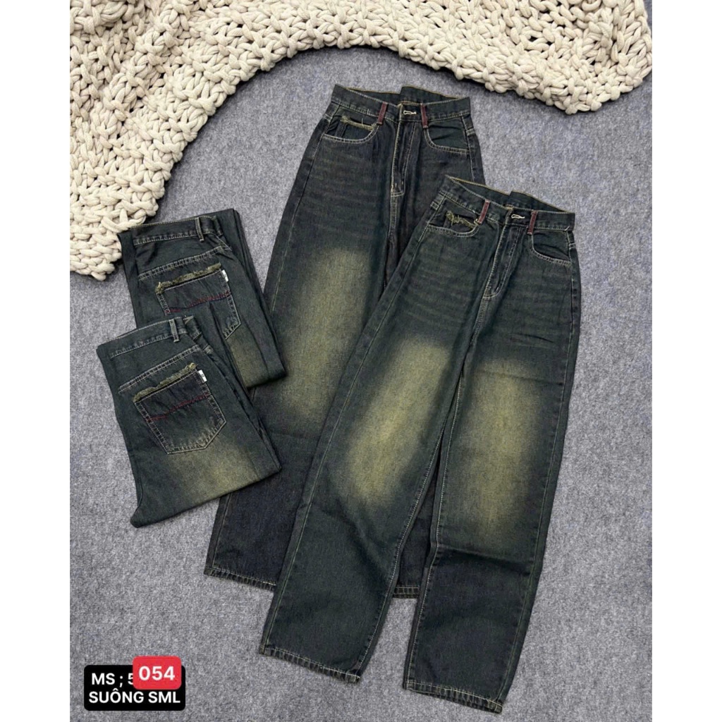 Quần jean nữ ống rộng A-T Fashion, quần baggy nữ chất denim dáng suông phong cách trẻ trung - MQ054