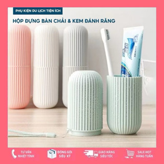  Hộp đựng bàn chải kem đánh răng cốc đánh răng du lịch đa năng tiện dụng 