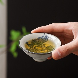 Chén Sứ Cảnh Đức Dùng Thưởng Trà Họa Tiết 12 Con Giáp Dung Tích Từ 50 ml Tới 70 ml