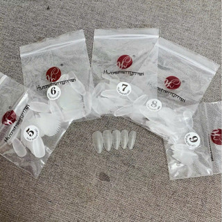 Móng úp lẻ size nhám nhọn bầu trong túi 50 móng