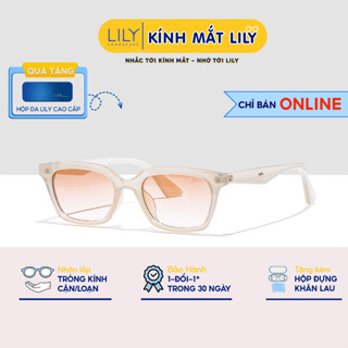  Kính râm mắt vuông nam nữ LILY EYEWEAR chống tia UV400 nhựa cứng cáp chắc chắn kiểu dáng thời trang Hàn Quốc 2089 