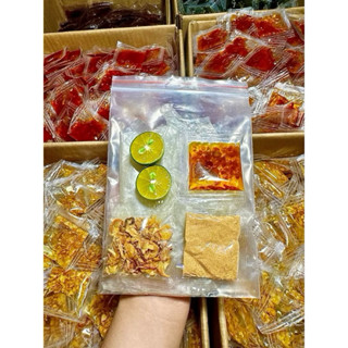 10 bịch bánh tráng muối hành phi sate ( 3 gia vị )