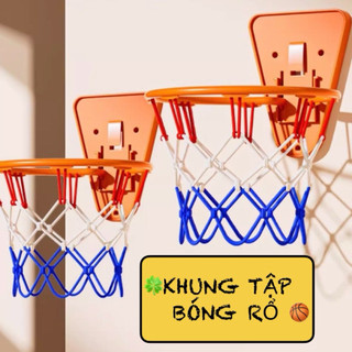 Khung lưới bóng rổ kết hợp trong-ngoài nhà. Bật tăng chiều cao, phát triển thể lực 2size lớn nhỏ.