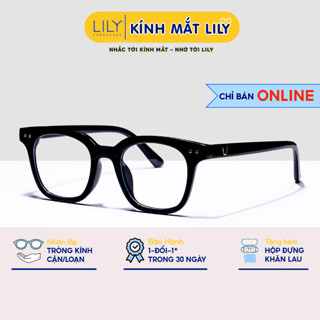 Gọng kính cận mắt vuông chữ V thời trang nam nữ LILY EYEWEAR 6810