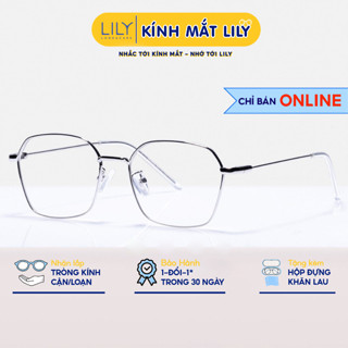  Gọng kính cận kim loại LILY EYEWEAR kính mắt nam nữ kiểu dáng thời thượng màu sắc thời trang dễ đeo l2808 