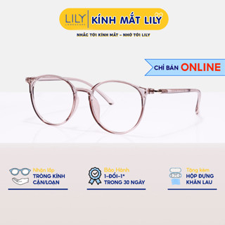 Gọng kính mắt LILY EYEWEAR nhựa dẻo thanh mảnh mắt tròn màu sắc thời trang  513