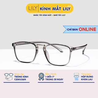  Gọng kính cận nam nữ LILY EYEWEAR kính gọng vuông chất liệu nhựa dẻo chắc chắn thanh mảnh kiểu dáng thời trang 210 
