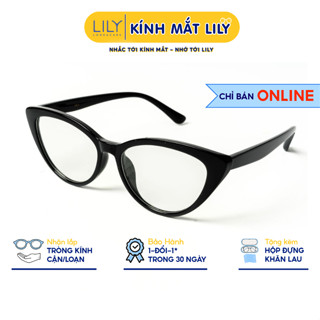  Gọng kính mắt mèo LILY EYEWEAR chất liệu nhựa cao cấp chắc chắn nhẹ nhàng kiểu dáng hiện đại màu sắc thời trang 1304KOR 