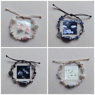 Vòng tay dây sáp handmade cá mắt quỷ, vòng tay đi biển Sea Collection
