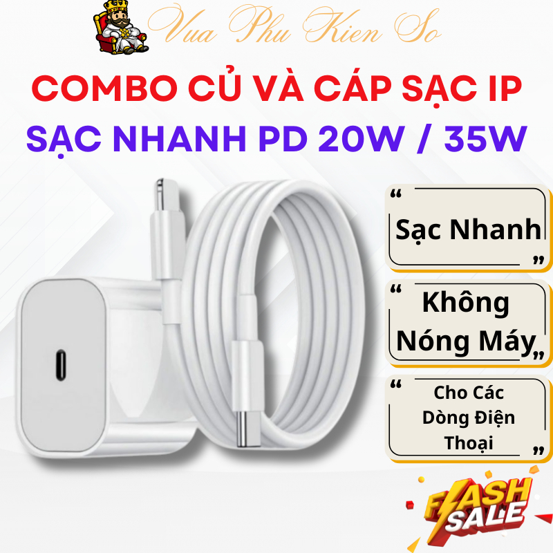 Bộ Sạc nhanh PD 20W 35W Cao Cấp Không Nóng Máy ,An Toàn Ổn Định bảo hành 12 tháng