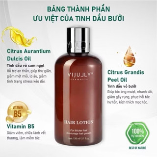 Tinh Dầu Bưởi Xịt Bưởi ViJully Chính Hãng - Kích Mọc Tóc - Dưỡng Tóc Dài Nhanh 150ml
