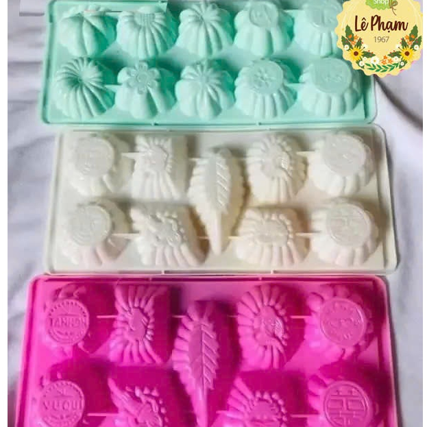 Combo 5 khuôn rau câu, khay đá 2 mẫu