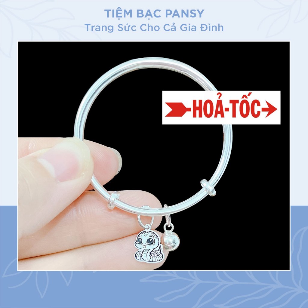 [HOẢ TỐC][Không khắc chữ] Vòng bạc trẻ em điều chỉnh kích cỡ - Vòng tay chân cho bé chất liệu bạc ta