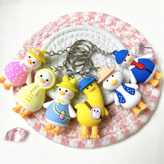 Móc khoá , Quà tặng Mô hình Duckling những chú vịt trắng làm móc khóa, dán Jibbitz, vỏ ốp điện thoại, DIY