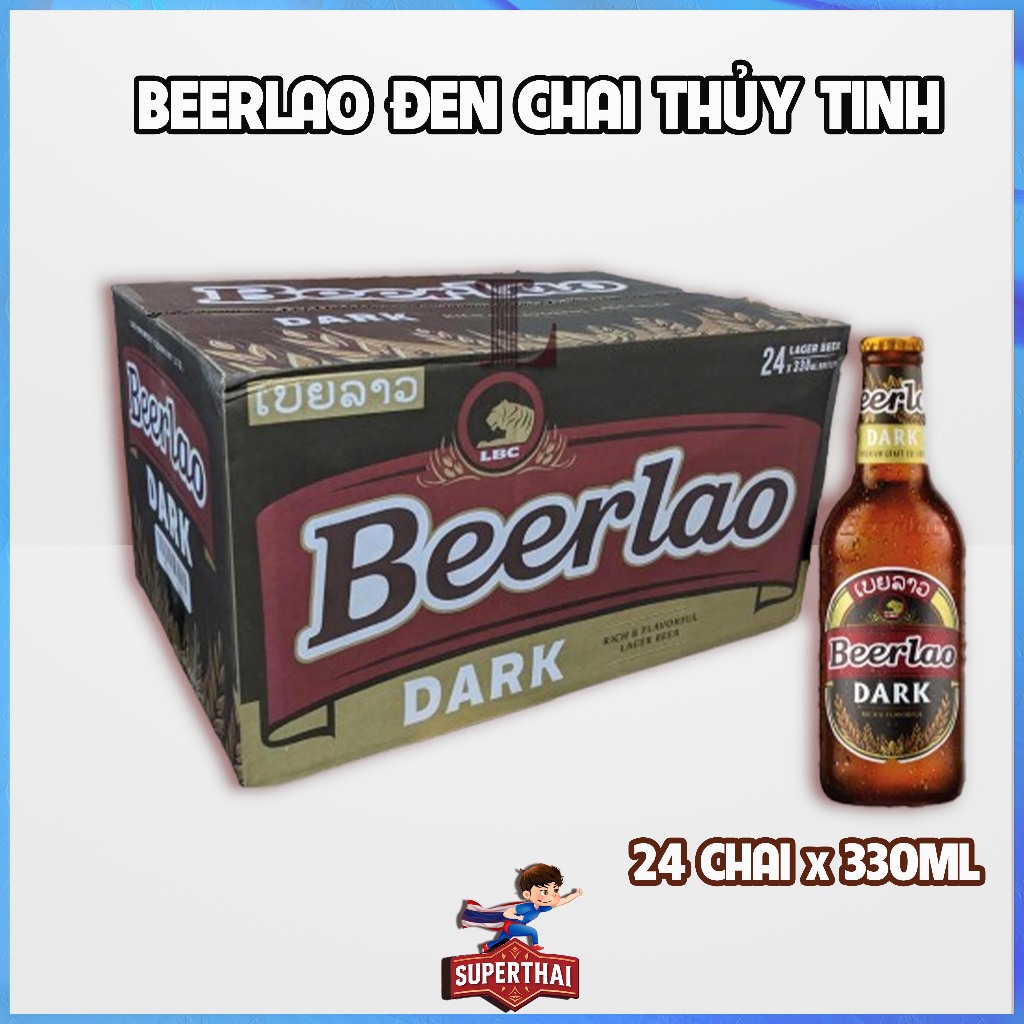 Bia Lào Đen Thùng 24 CHAI 330ml BeerLao Dark Lager