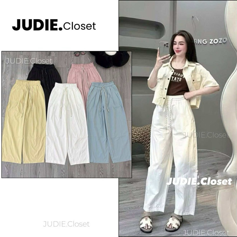 Quần Baggy Thụng Chất Gió Mềm,Quần Bom Lửng Cạp Chun Gió Mềm Mát JUDIE.Closet