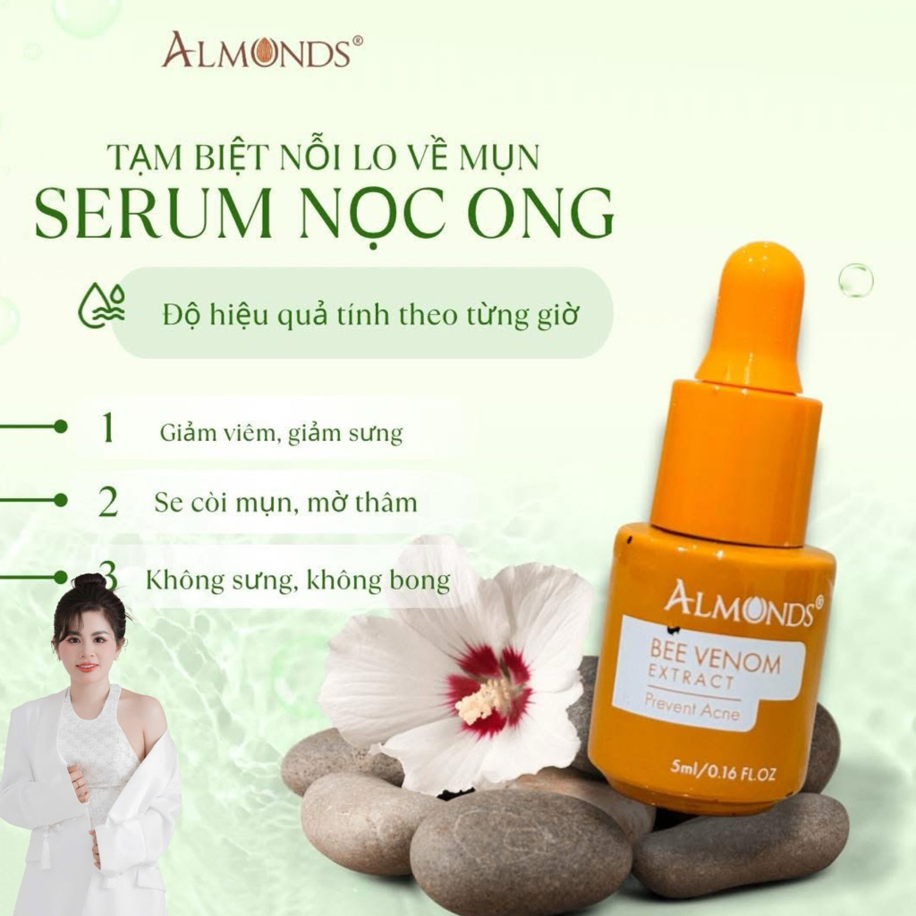 Serum mụn nọc ong Almonds size nhỏ