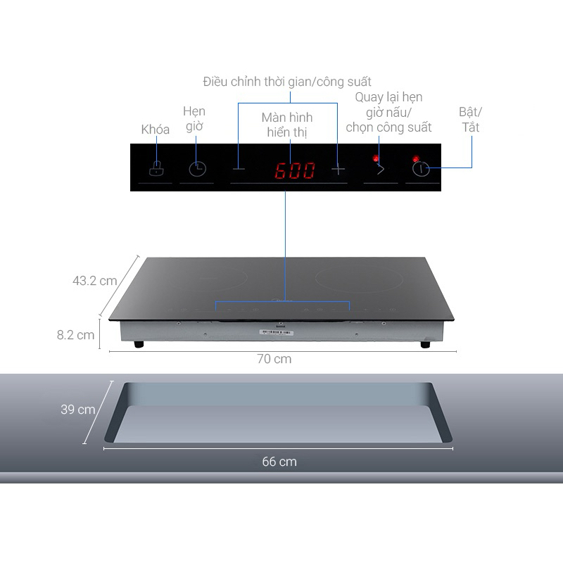 Bếp điện từ hồng ngoại Midea MC-IHD361