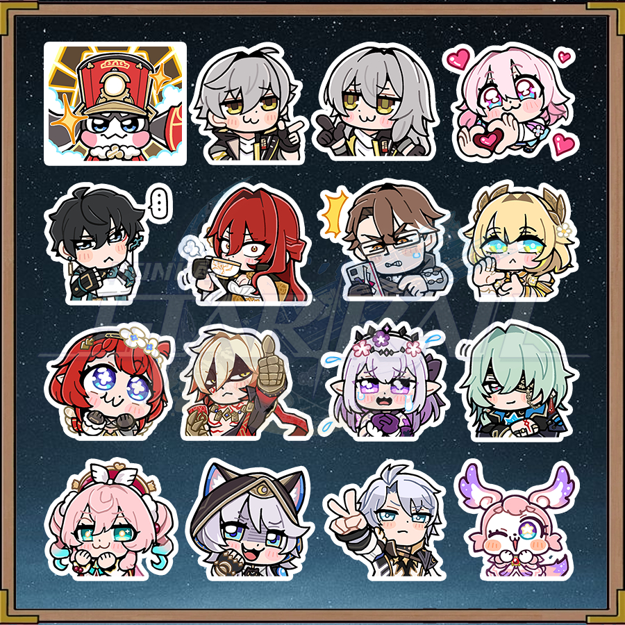 [Honkai Star Rail] Bộ 16 sticker game Honkai:Star Rail Warp Center × Bkub Okawa - EP1