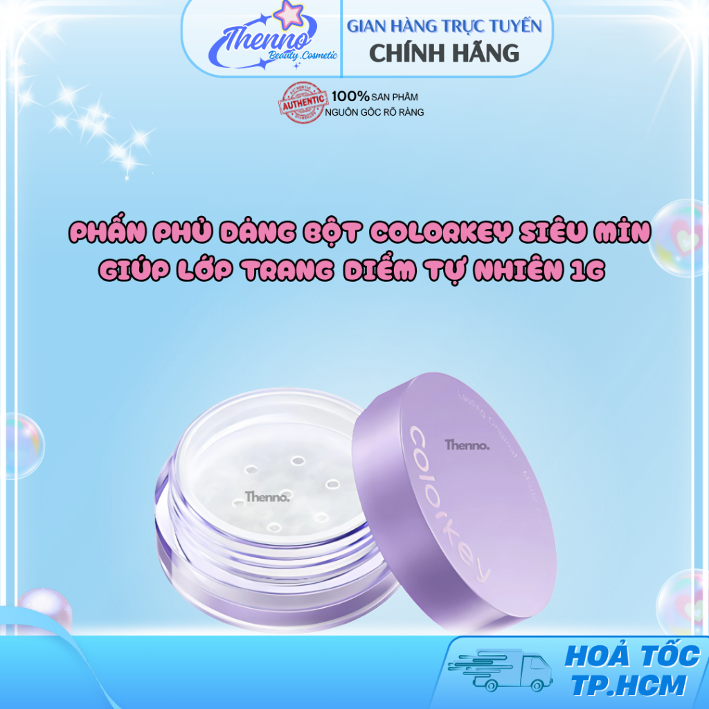 [Mini - Size 1gr]  Phấn Phủ Dạng Bột Colorkey Siêu Mịn Giúp Lớp Trang Điểm Tự Nhiên 1g