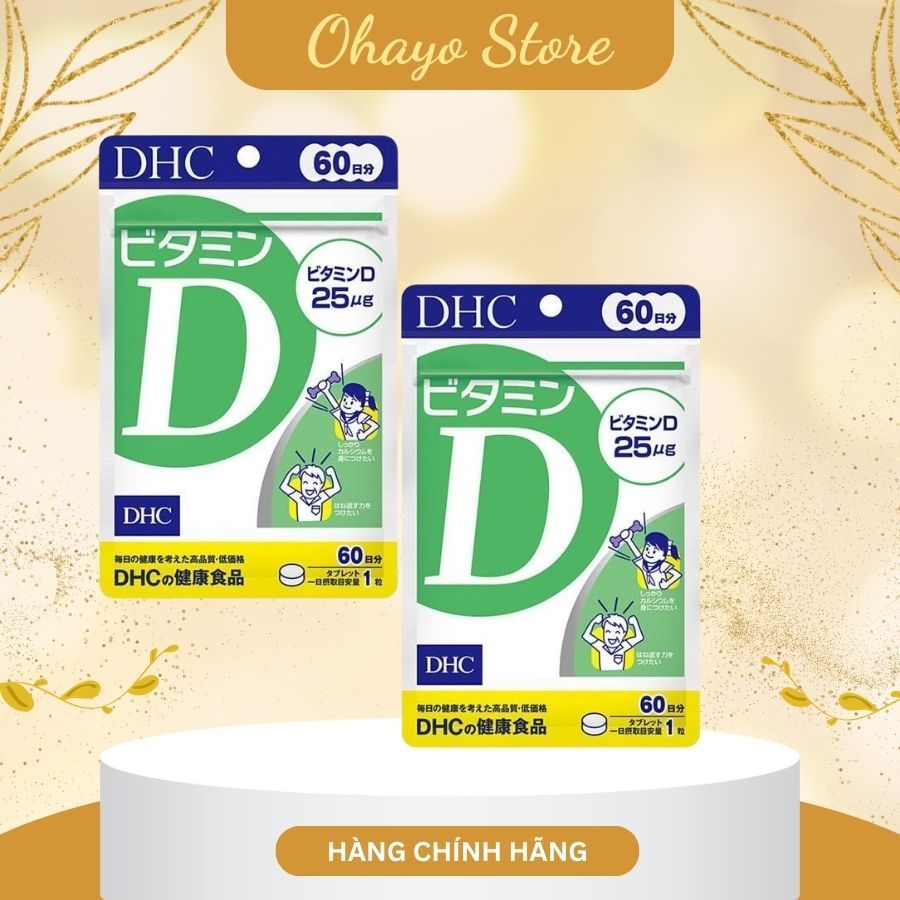 Viên uống bổ sung Vitamin D DHC 60 ngày 60 viên hỗ trợ miễn dịch, tăng cường sức khỏe