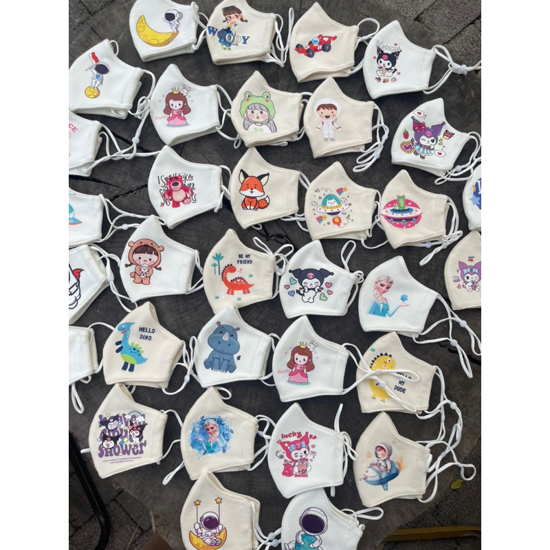 Khẩu trang cotton +xô cho bé 1-5 tuổi ( Litra kids)