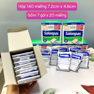 ❤️ [Q3] [Date 2028] Hộp 140 miếng Cao dán giảm đau nhức Salonpas Hisamitsu XT Mỹ hiệu quả 8 tiếng