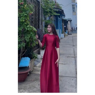 ÁO DÀI 98KG TRƠN CỔ TRÒN LỤA BIGSIZE 4X,5X