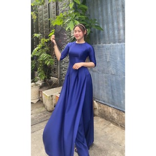ÁO DÀI 98KG TRƠN CỔ TRÒN LỤA BIGSIZE 4X,5X