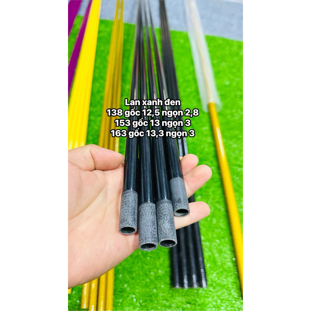 Nan Cacbon xanh đen 138cm-153cm-163cm đen làm diều lắp ghép