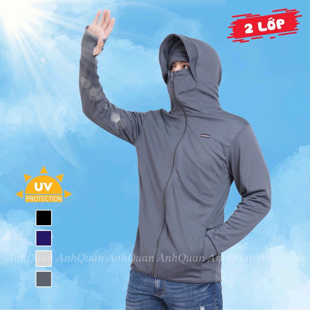 Áo Khoác Chống Nắng Nam Nữ 2 Lớp,Thiết Kế Che Trán Thông Minh,Vải Thông Hơi Co Giãn,Mềm Mịn,Thoáng Mát,Chống Tia UV-ACT | BigBuy360 - bigbuy360.vn