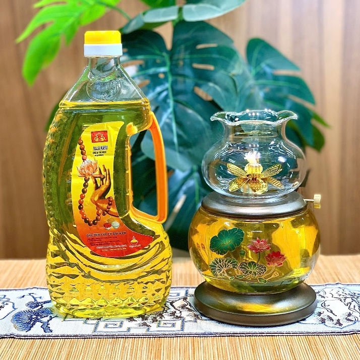 Dầu Thắp Đèn Lưu Ly Cát Tường Thờ Cúng, Chai 0,5 Lít
