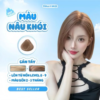 Thuốc Nhuộm Tóc Màu NÂU KHÓI, Cần Tẩy - MOLLY HAIR