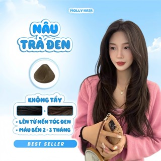 Thuốc Nhuộm Tóc Màu NÂU TRÀ ĐEN, Không Tẩy - MOLLY HAIR