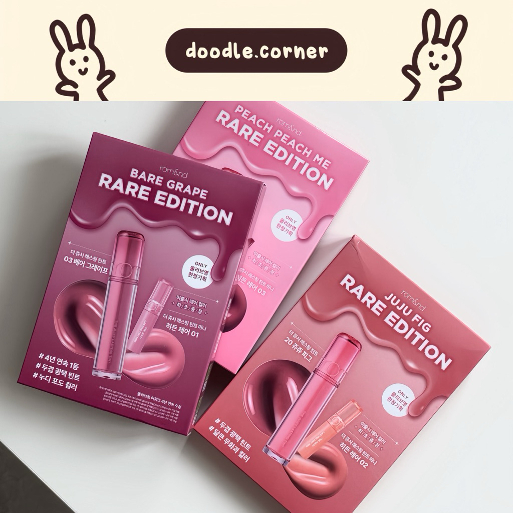   Olive Young  Set 2 son tint bóng Romand The Juicy Lasting Tint Rare Edition 