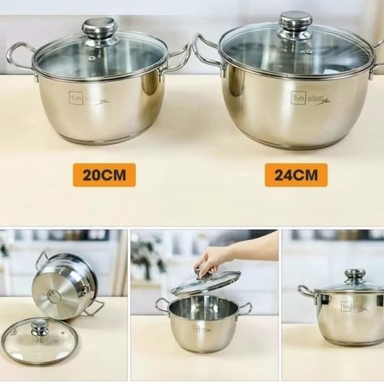 nồi inox five star 20, 24cm - nồi inox five star
