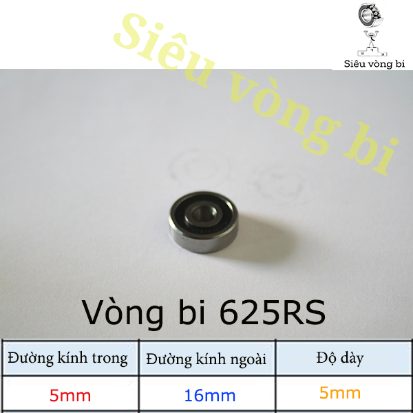 Vòng bi - Bạc đạn 625RS - Tiêu chuẩn 5*16*5mm- Hàng OEM Trung Quốc