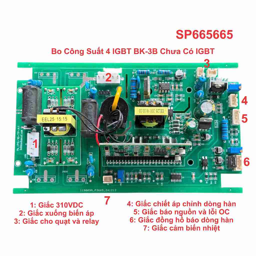 Bo Công Suất 4 IGBT BK-3B Chưa Có IGBT