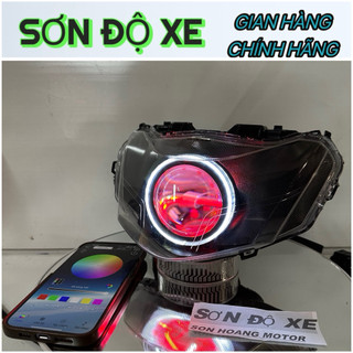  Pha Đèn Bi Cầu Future Led 125 Độ Sẵn Bi 3.0 Công Xuất 70W  Mắt Quỷ Đổi Màu + Vòng 3D Trắng  Bảo Hành 24 Tháng 