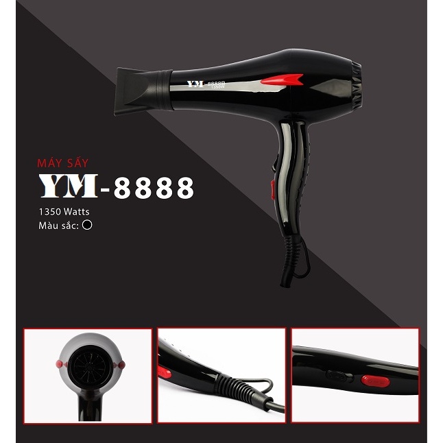 MÁY SẤY TÓC YM-8888 công suất 1350w
