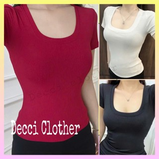 Áo thun nữ cổ vuông  ngắn tay ôm body  vải thun tăm  co giãn 4 chiều, áo nữ babytee ôm body tôn dáng