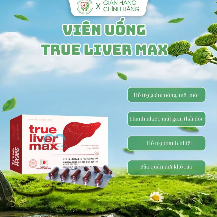 Viên Uống True Liver Max Thanh Nhiệt Mát Gan Nhà Thuoc Kim Dung Số 1