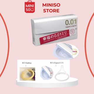 Bao cao su Sagami Original 001 siêu mỏng Hộp 5 BCS nội địa Nhật Bản  hoả tốc che tên  