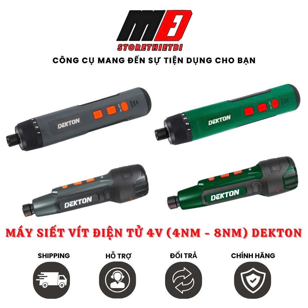 Máy Siết Vít Điện Tử 4V (4Nm-8Nm) Dekton DK-CV0402 DK-VT08Plus Sử Dụng Vặn Vít Gia Đình Kệ Tủ