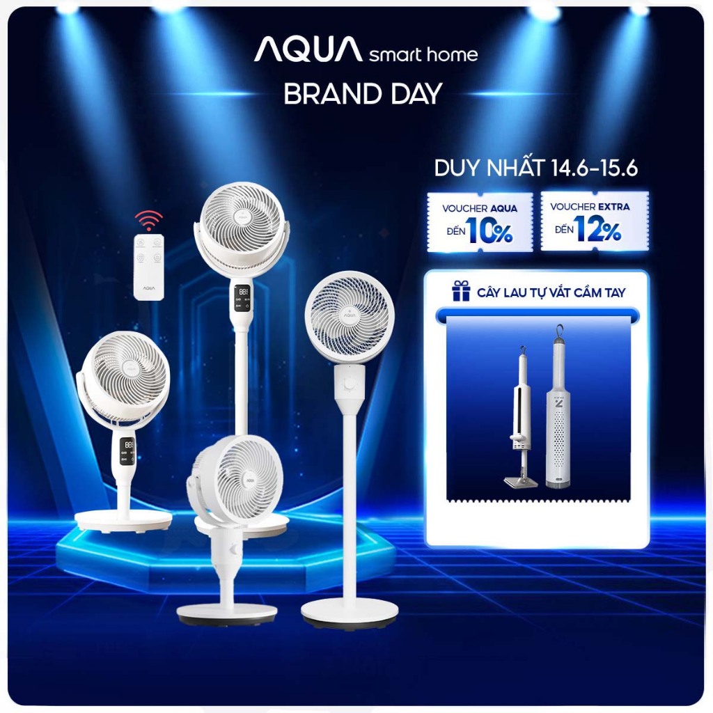 Quạt đứng tuần hoàn không khí AQUA ED1823T, ED1800T có khay tinh dầu, tiết kiệm điện, tuỳ chỉnh độ d