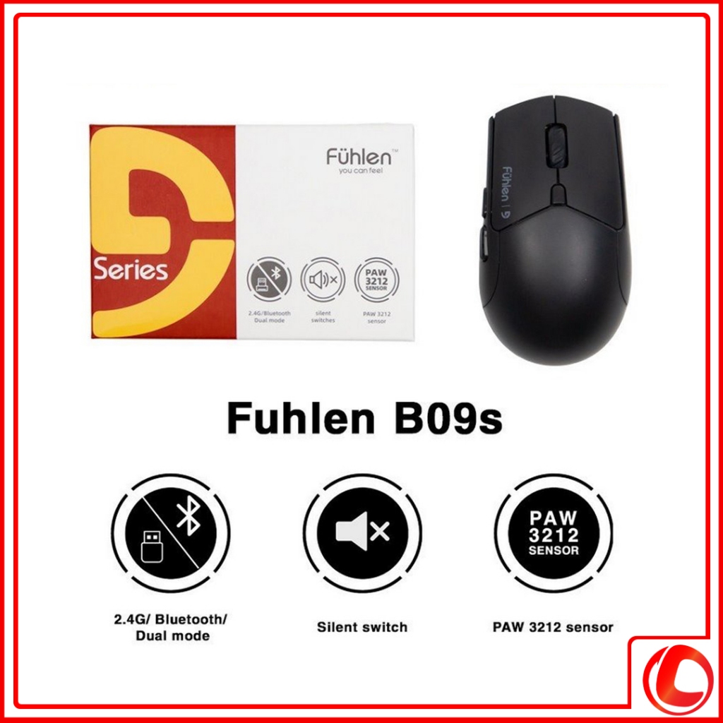 Chuột Không Dây Fuhlen B09s Chính Hãng Dual Modes (2.4G & Bluetooth) Silent Switch | DLC