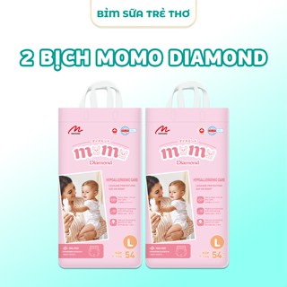 [COMBO 2 BỊCH] Tã Bỉm MOMO DIAMOND Bản Mới Chính Hãng, Bỉm Dán/Quần Cho Bé Full Size