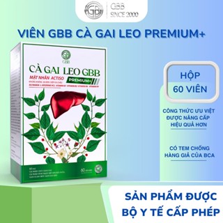 Viên uống Cà Gai Leo GBB Premium + hỗ trợ thải độc gan, bổ gan, mát gan ( 1 Hộp/ 60 viên)